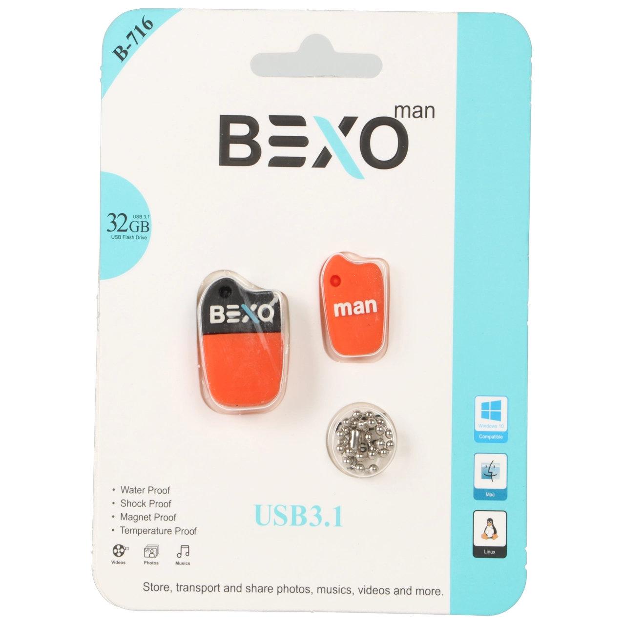 فلش 32GB USB3.1 BEXO B716 نارنجی