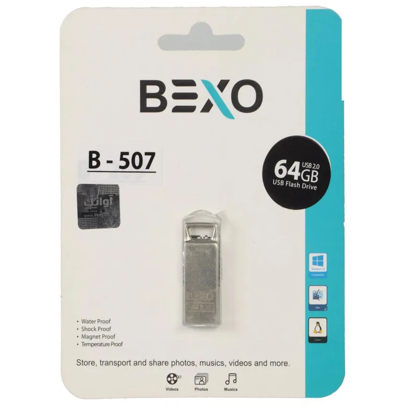 فلش 64GB USB2 BEXO B507 نقره ای