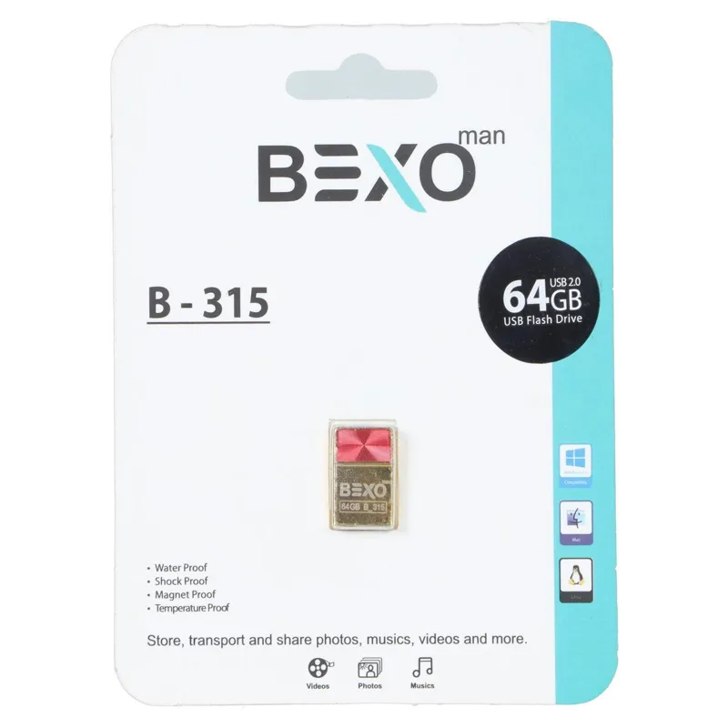 فلش 64GB USB2 BEXO B315 طلایی