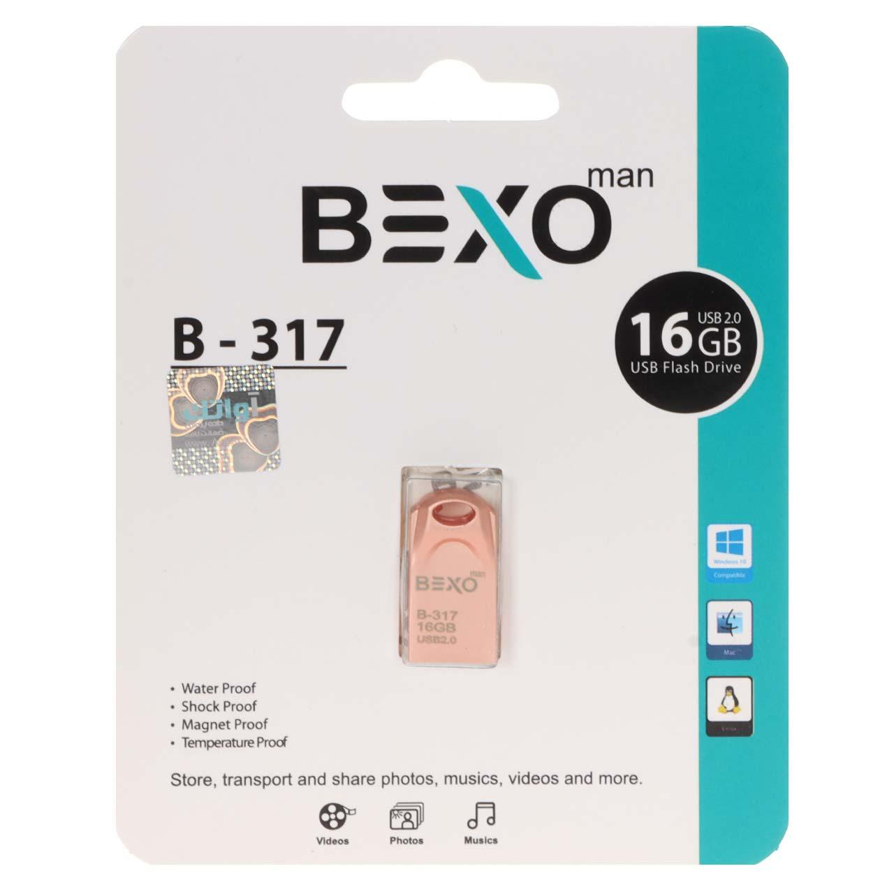 فلش 16GB USB2 BEXO B317 رزگلد