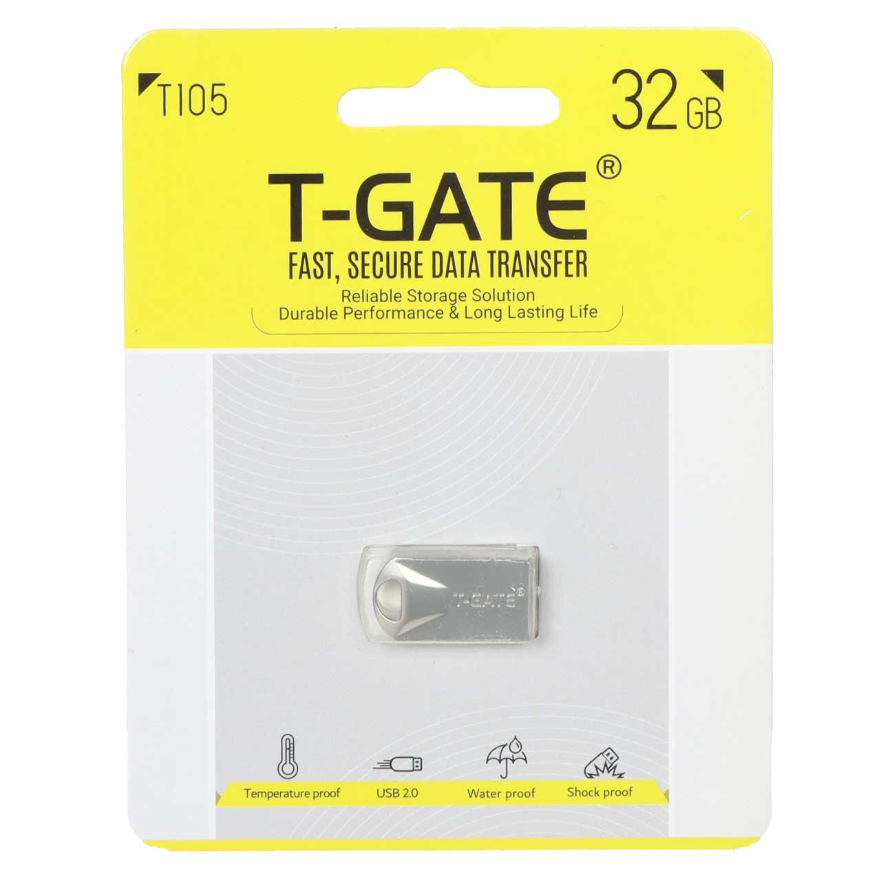 فلش 32GB USB2 TGATE T105 نقره ای