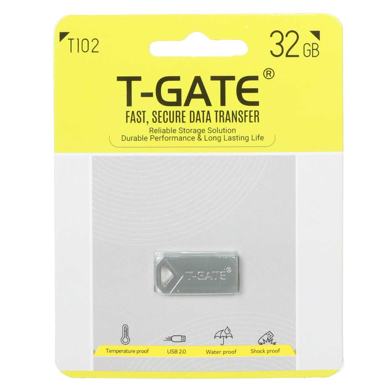 فلش 32GB USB2 TGATE T102 نقره ای