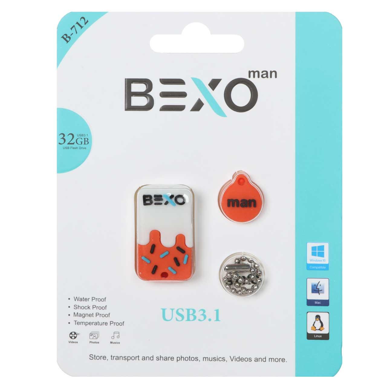 فلش 32GB USB3.1 BEXO B712 نارنجی
