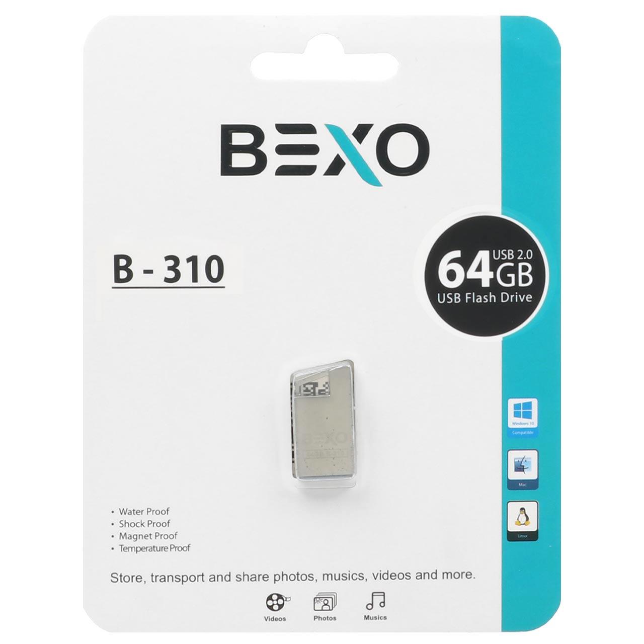فلش 64GB USB2 BEXO B310 نقره ای
