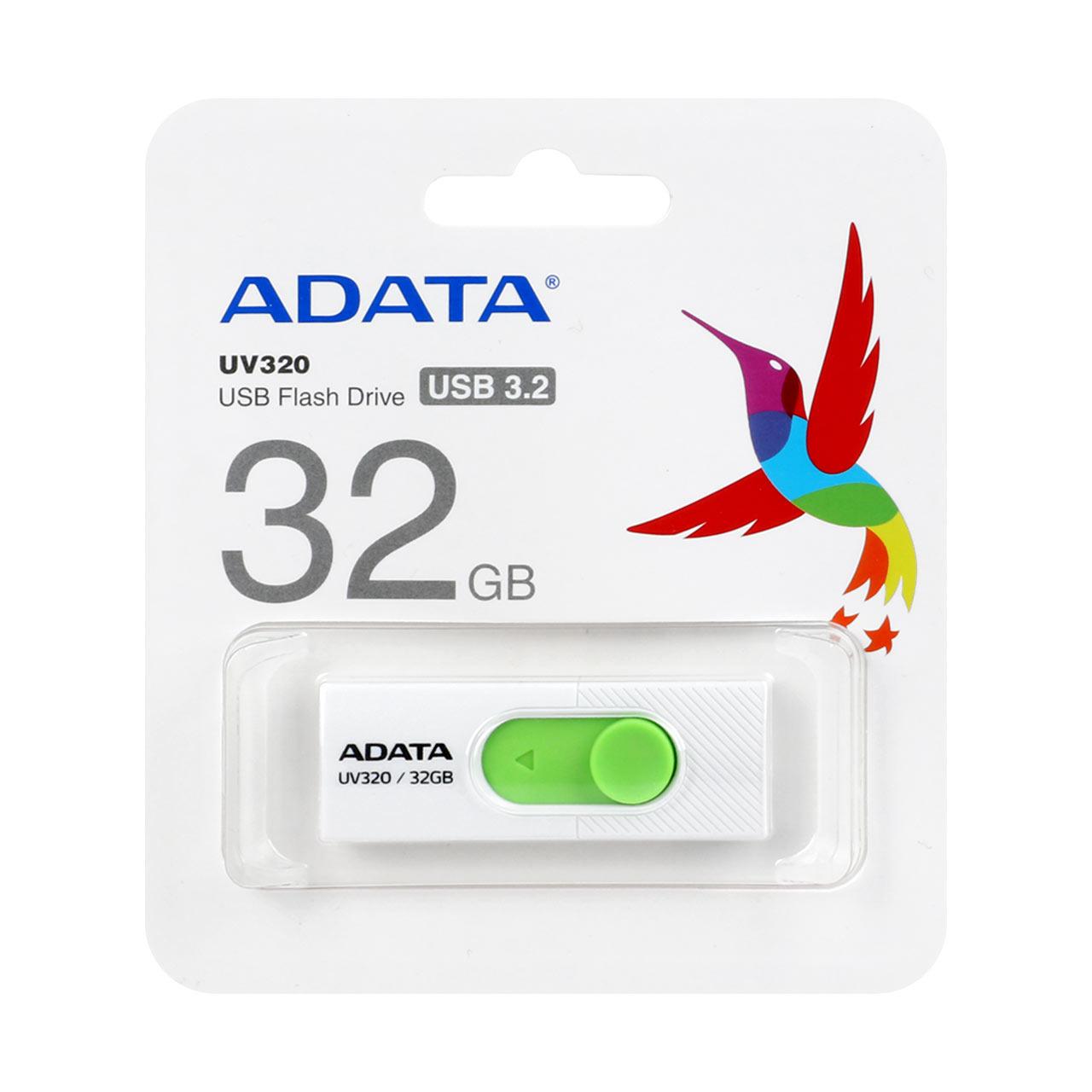 فلش 32GB USB3.2 ADATA UV320 سفید