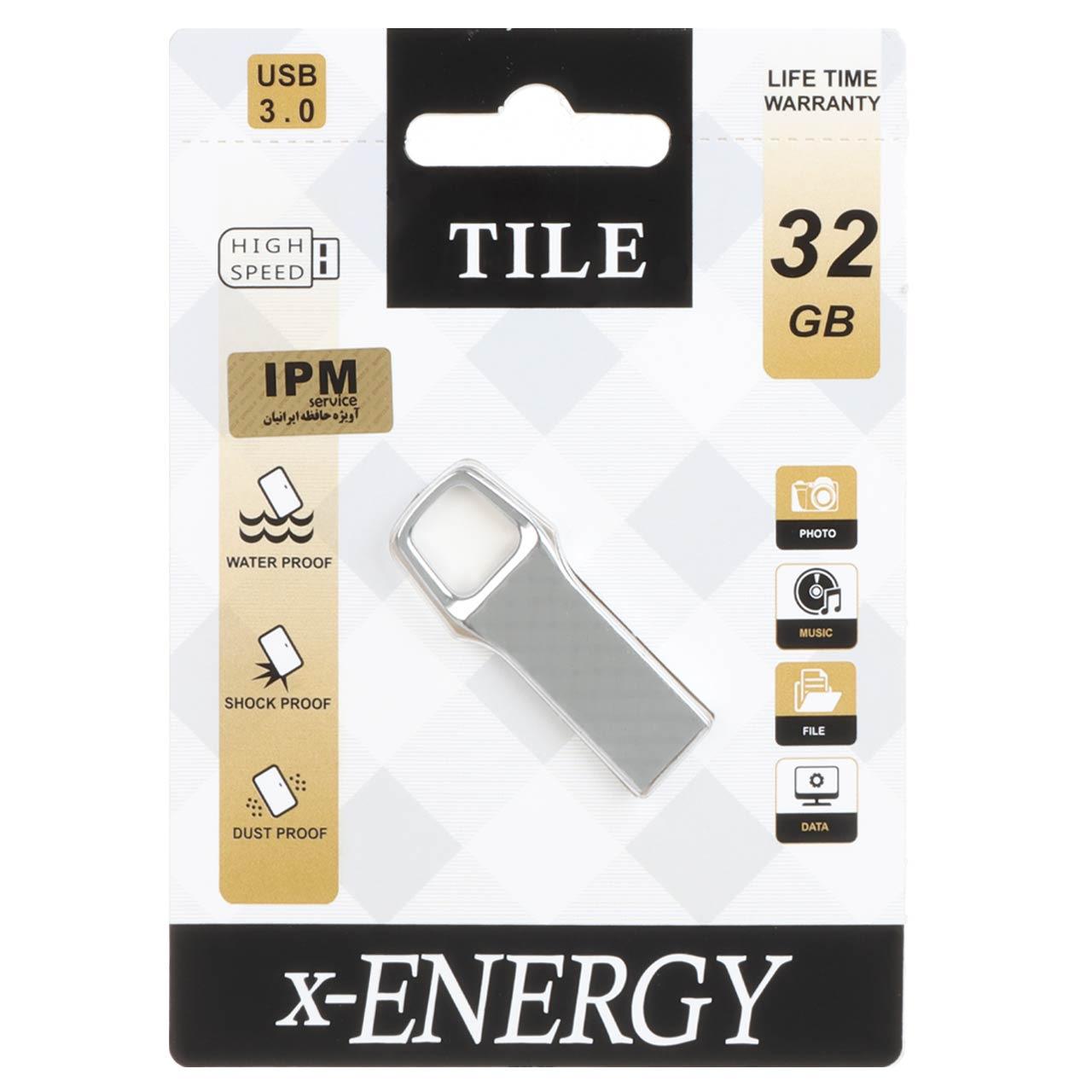 فلش 32GB USB3 XENERGY Tile نقره ای