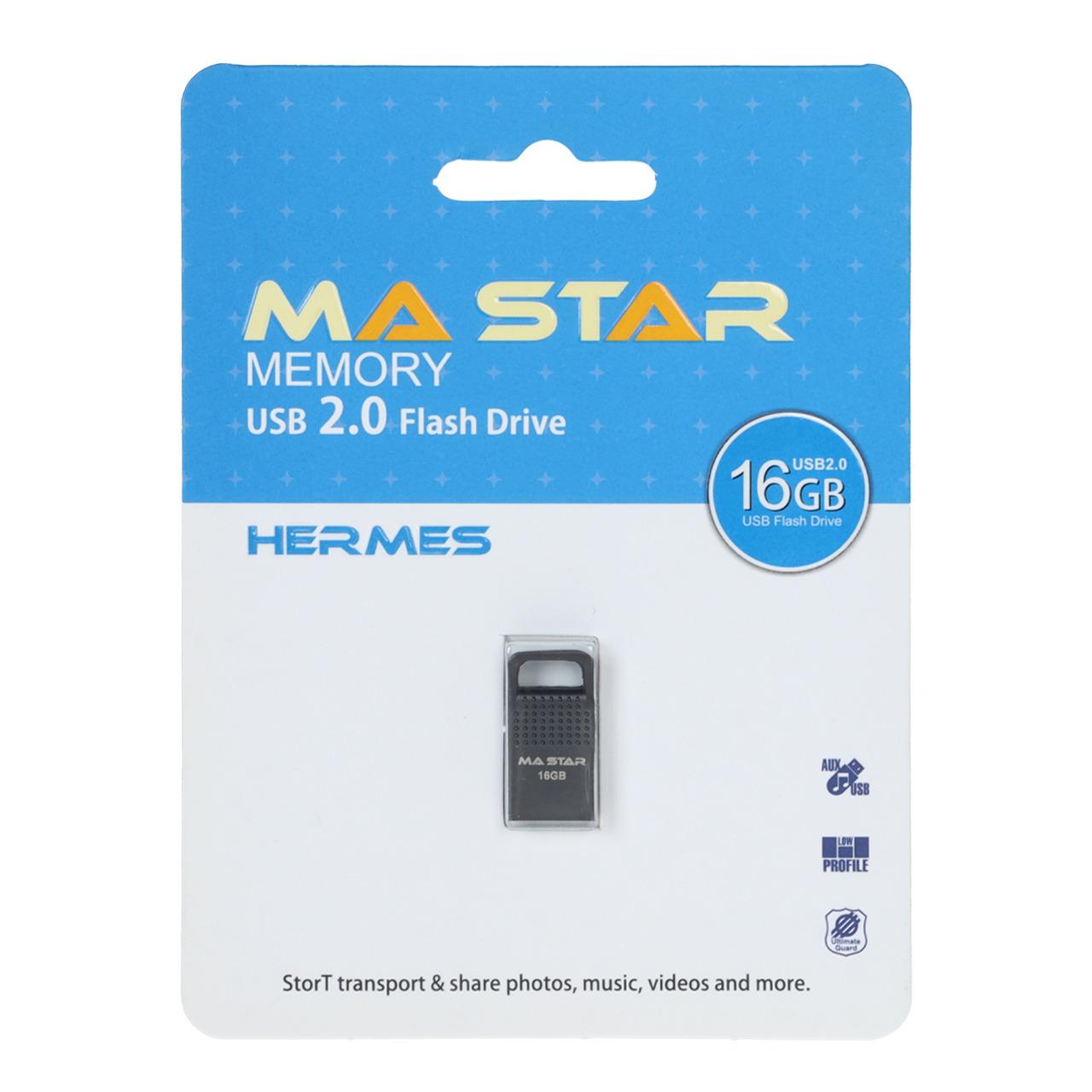 فلش 16GB USB2 MASTAR Hermesمشکی