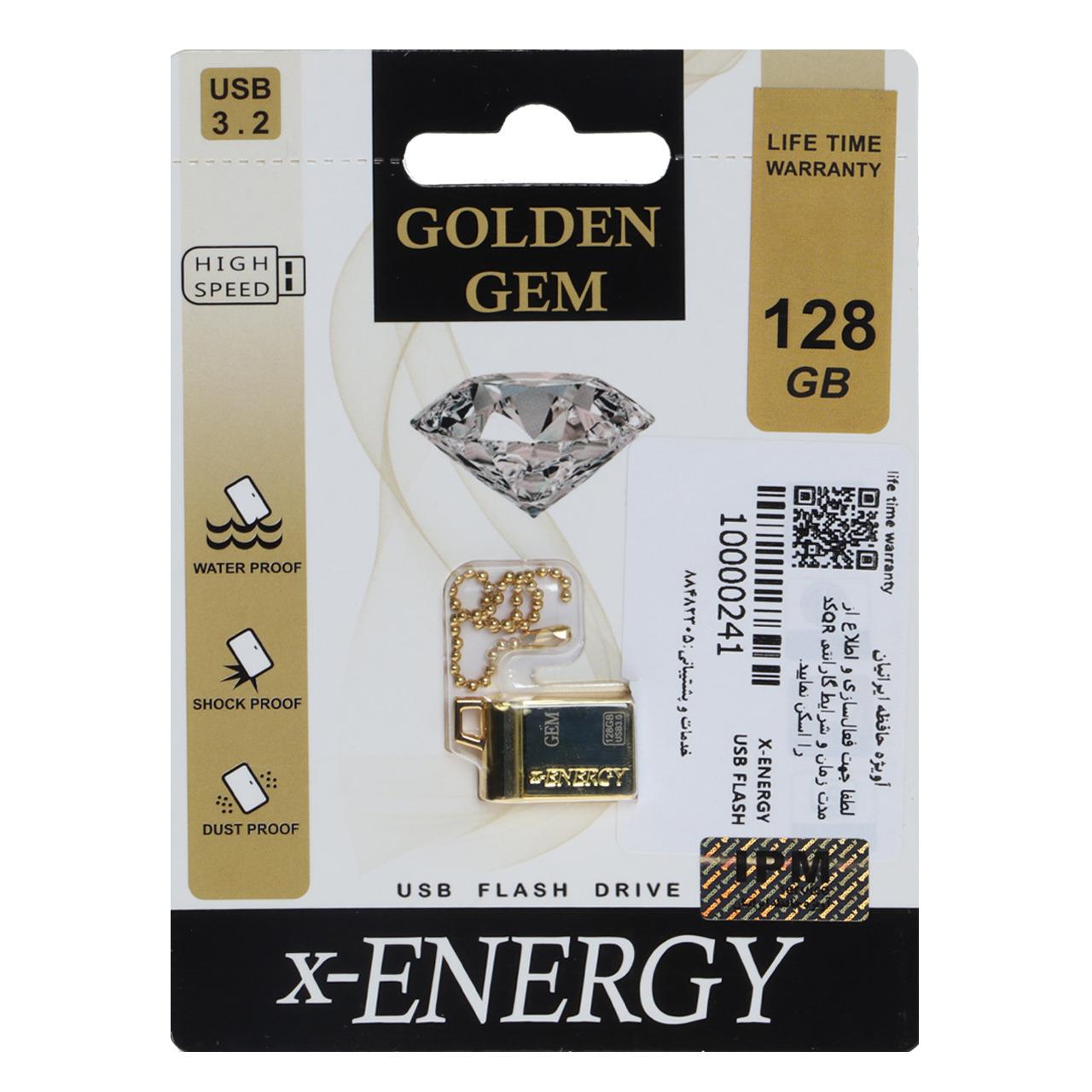 فلش 128GB USB3.2 XENERGY Golden Gem طلایی