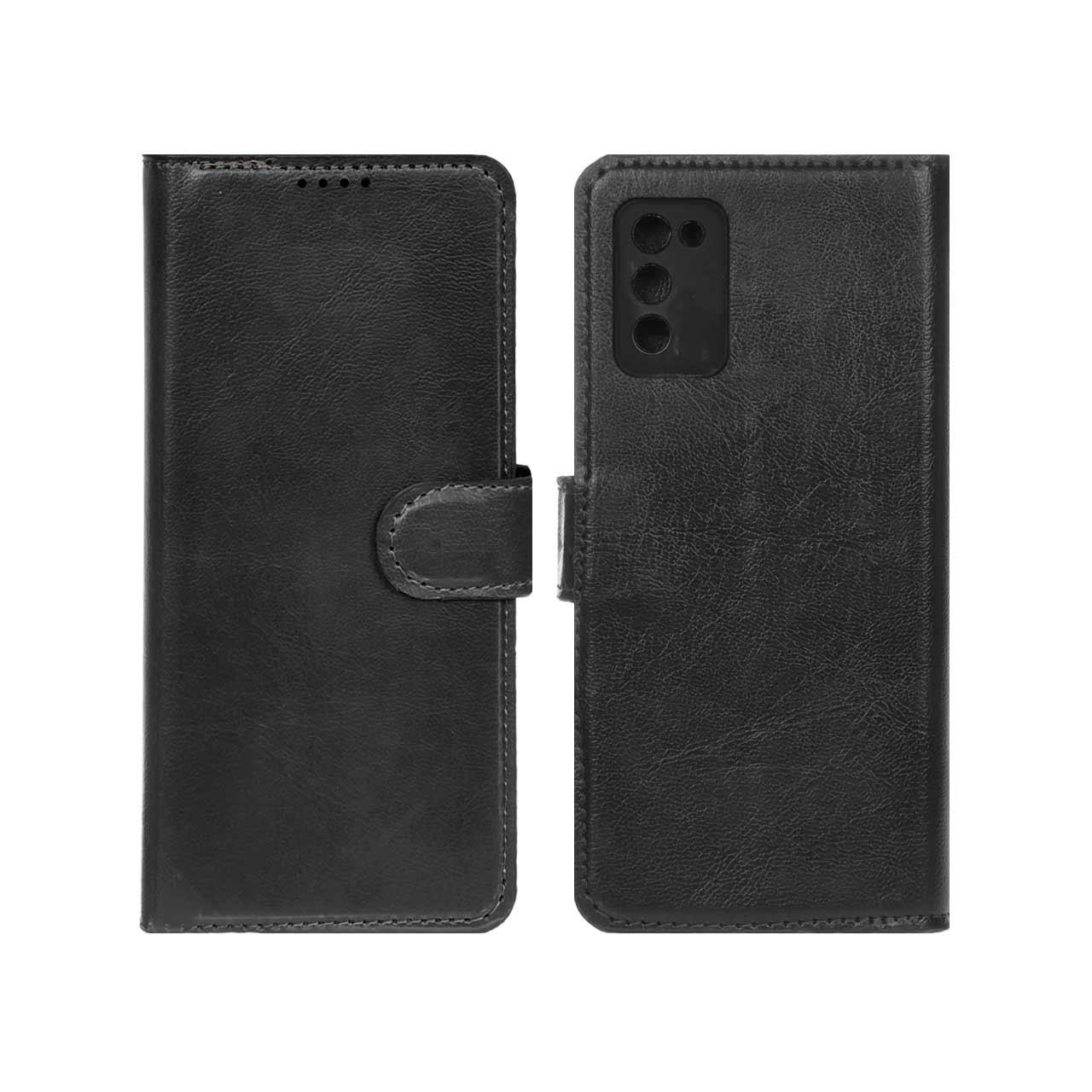 کیف موبایل چرمی مگنتی سامسونگA03s مشکی