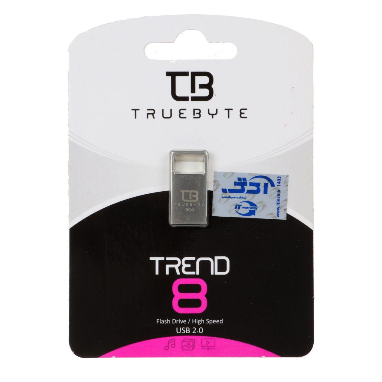 فلش 8GB USB2 TRUEBYTE TREND نقره ای