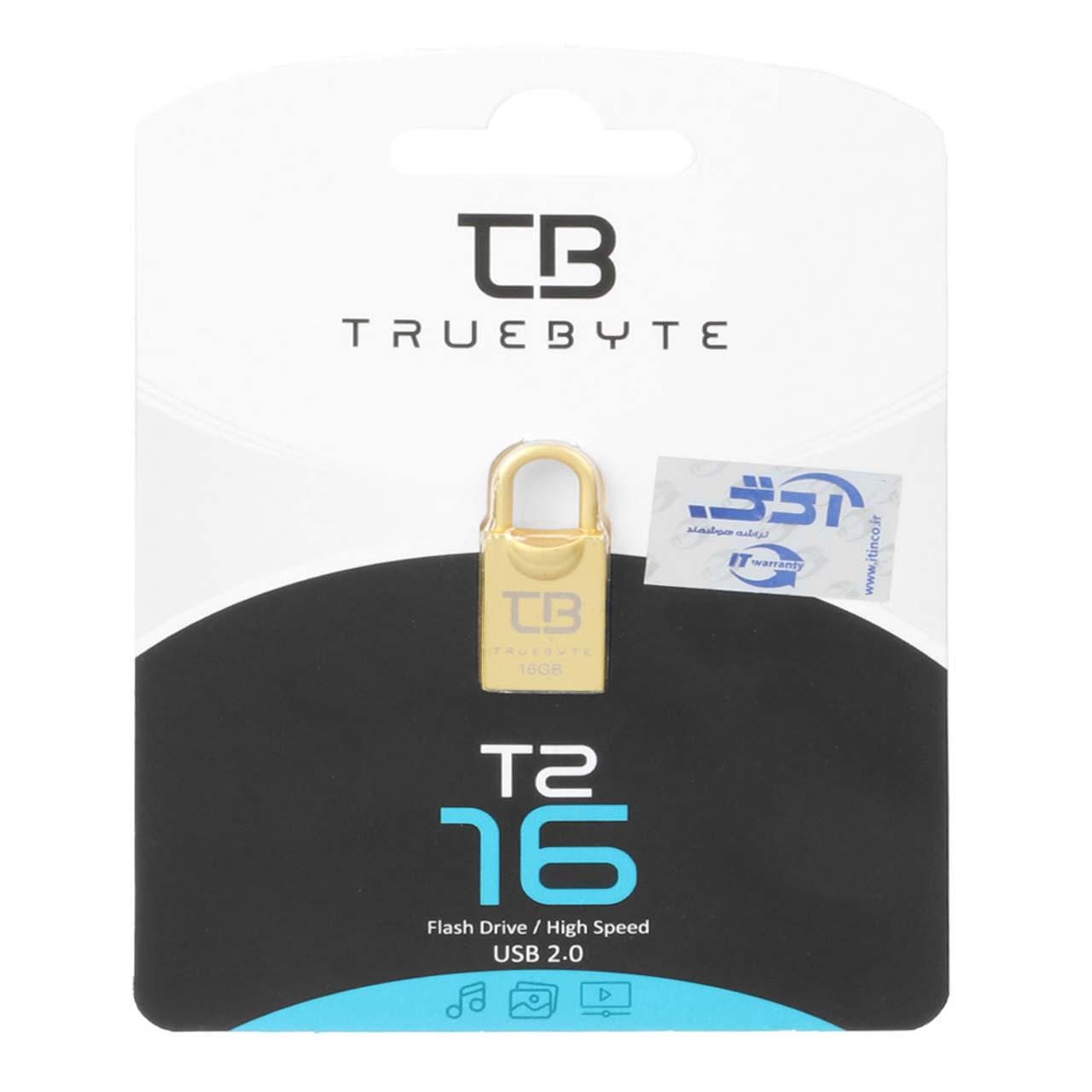 فلش 16GB USB2 TRUEBYTE T2 طلایی