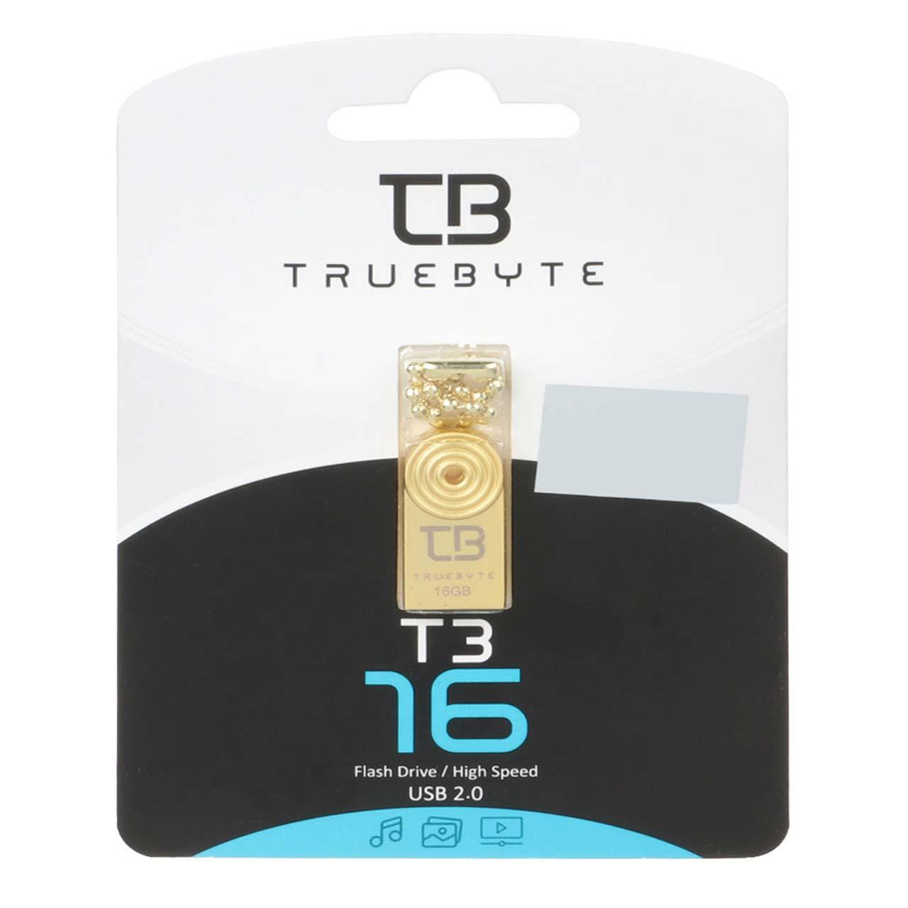 فلش 16GB USB2 TRUEBYTE T3 طلایی