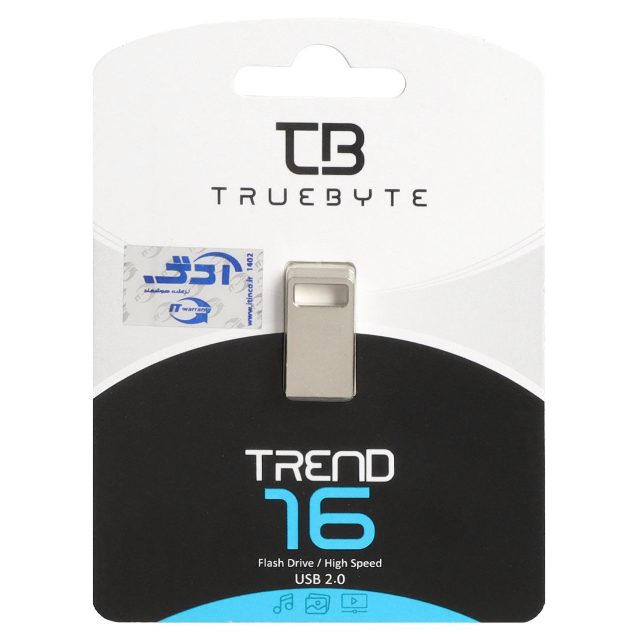فلش 16GB USB2 Truebyte TREND نقره ای