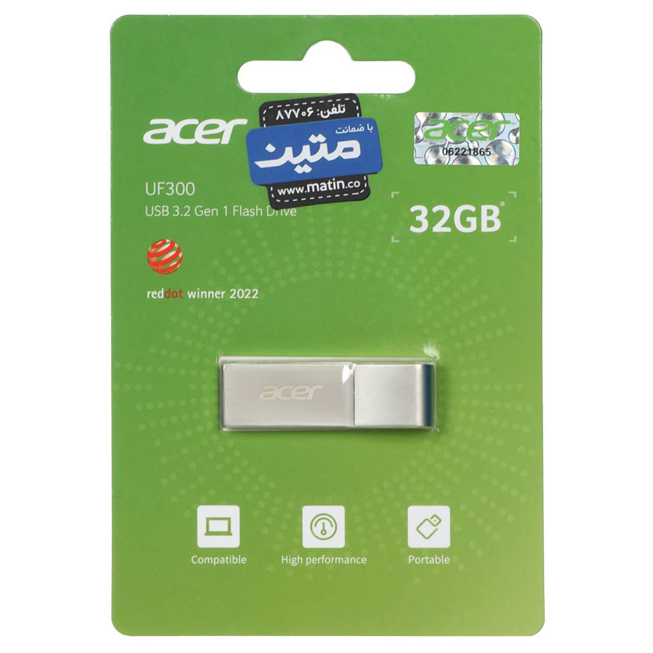فلش 32GB USB3.2 Acer UF300 نقره ای