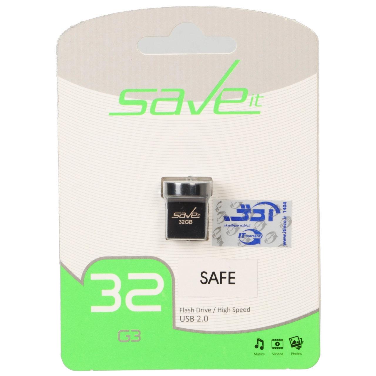 فلش 32GB USB2 Save it Safe مشکی