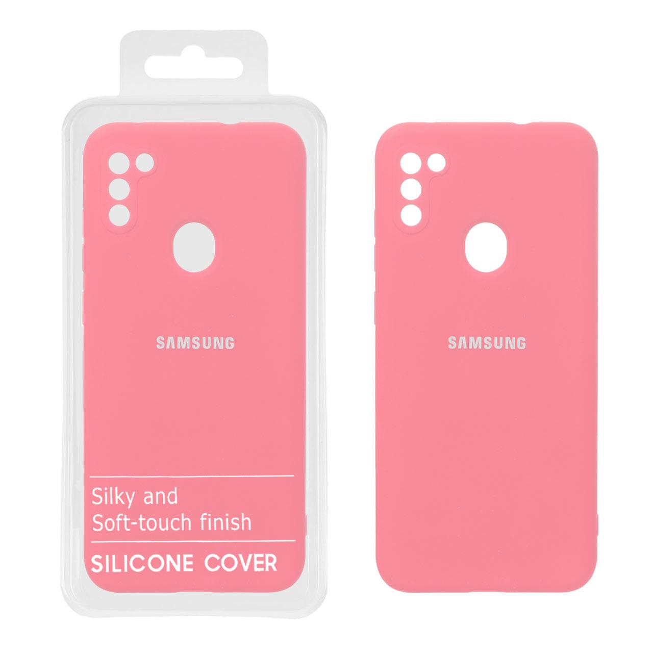 قاب نیو سیلیکون سامسونگ A11 صورتی پاستیلی