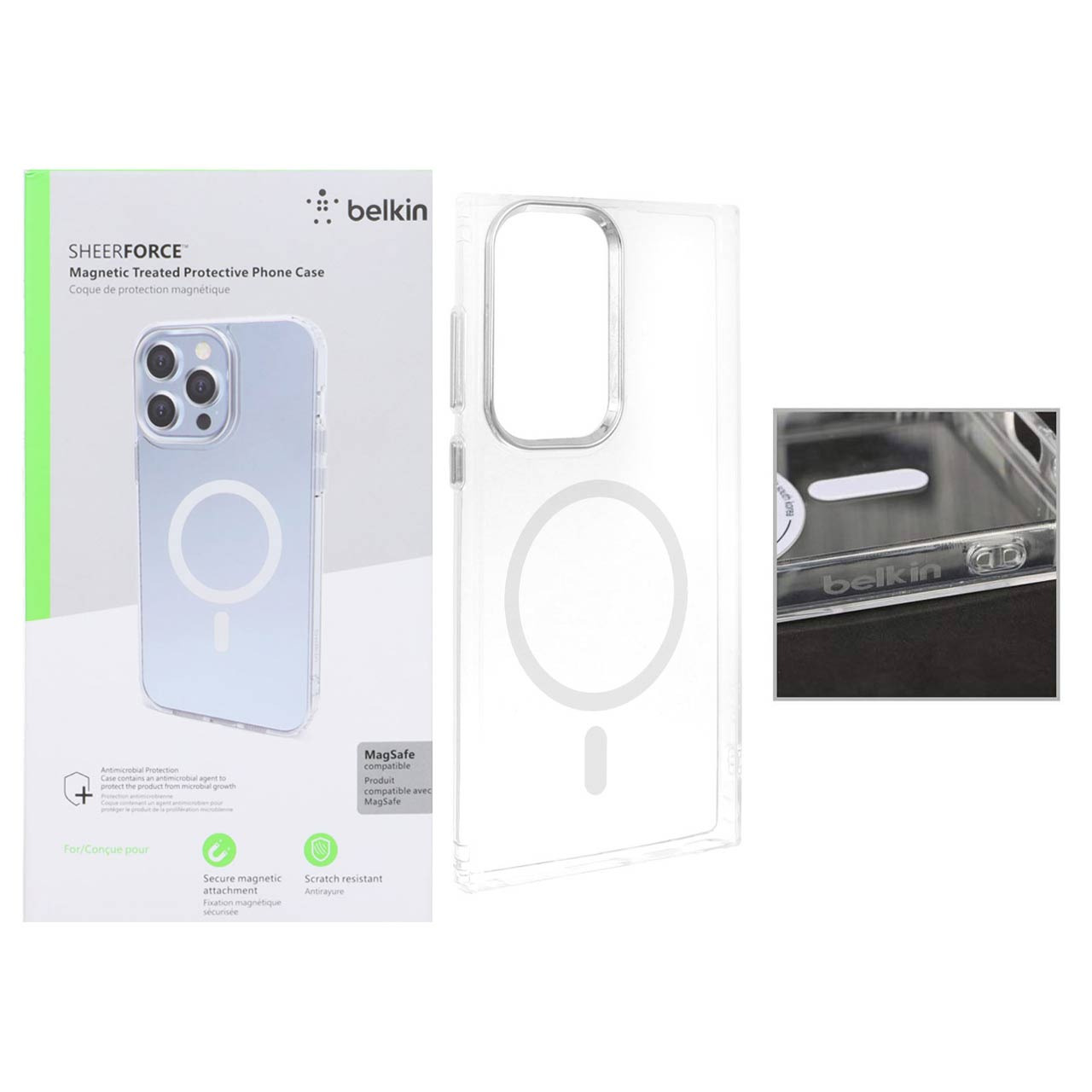 قاب belkin شفافMagsafe سامسونگS22Ultra