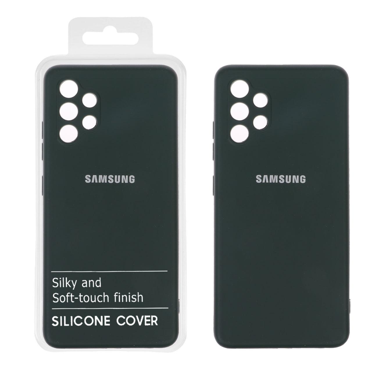 قاب نیو سیلیکون سامسونگ A32 سبز تیرهکد8