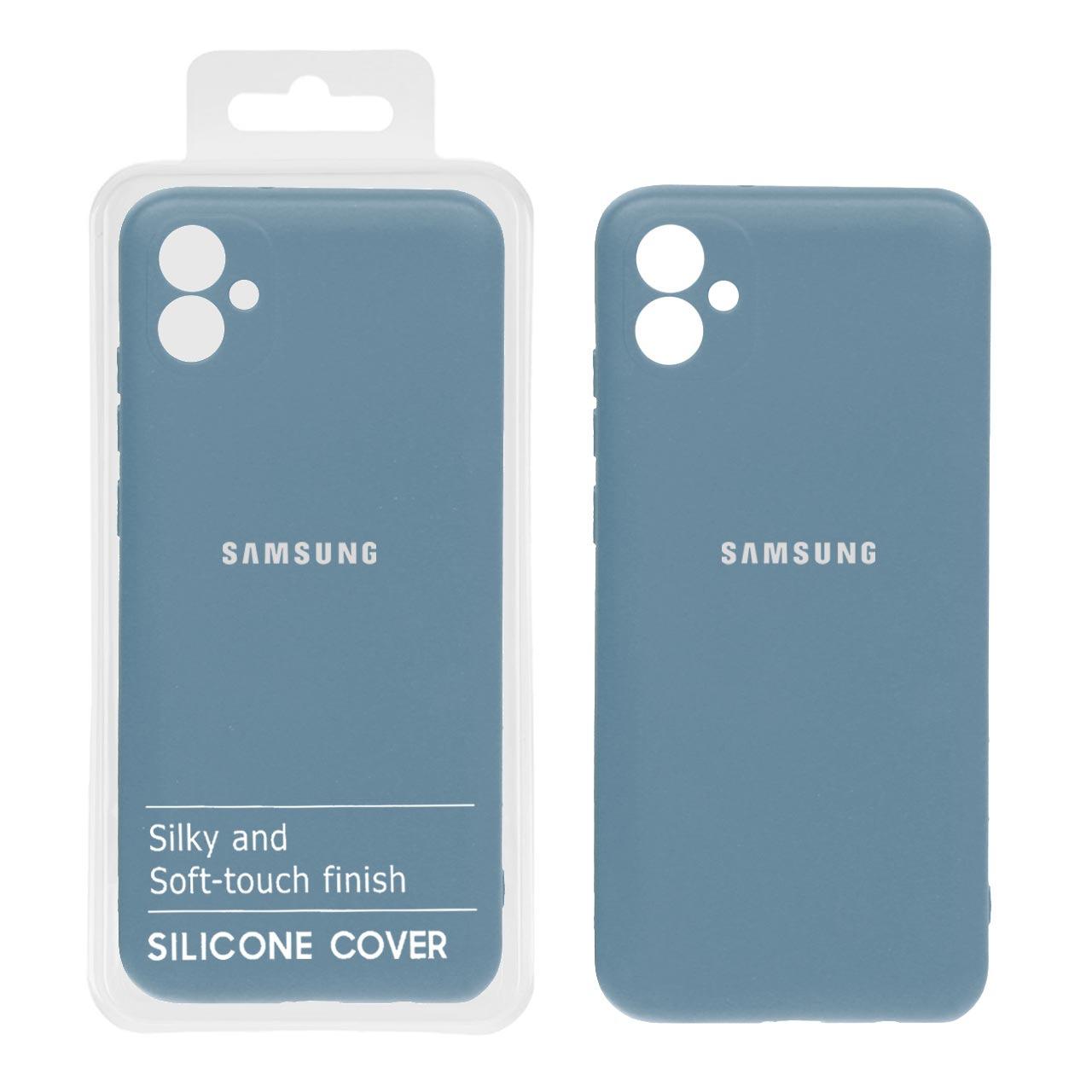 قاب نیو سیلیکون سامسونگ A04E آبی فیلی