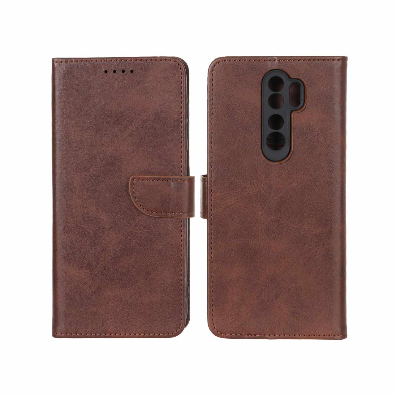 کیف چرمی موبایل مگنتی شیائومی Note8Pro قهوه ای