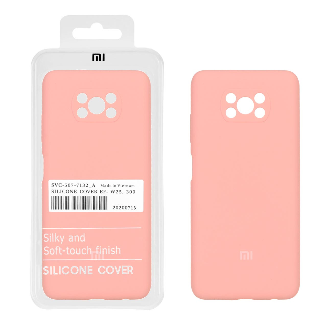 قاب سیلیکونی پاک کنی اورجینال شیائومیPocoX3 گلبهی