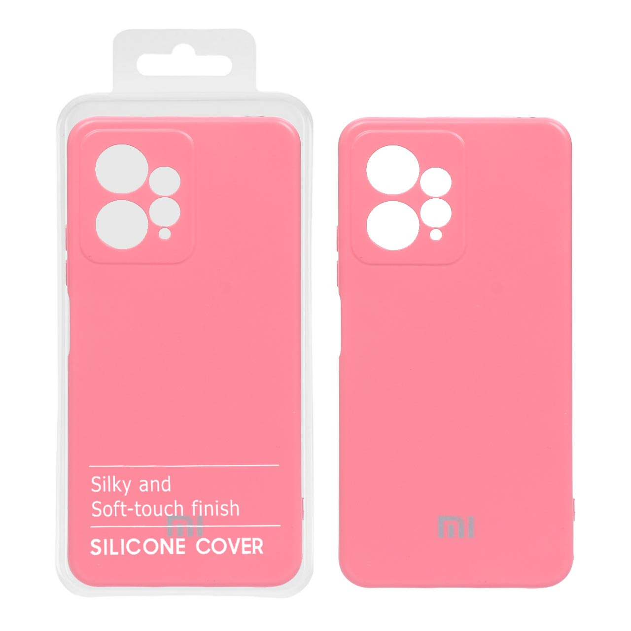 قاب نیو سیلیکون شیائومیNote124G صورتی روشن