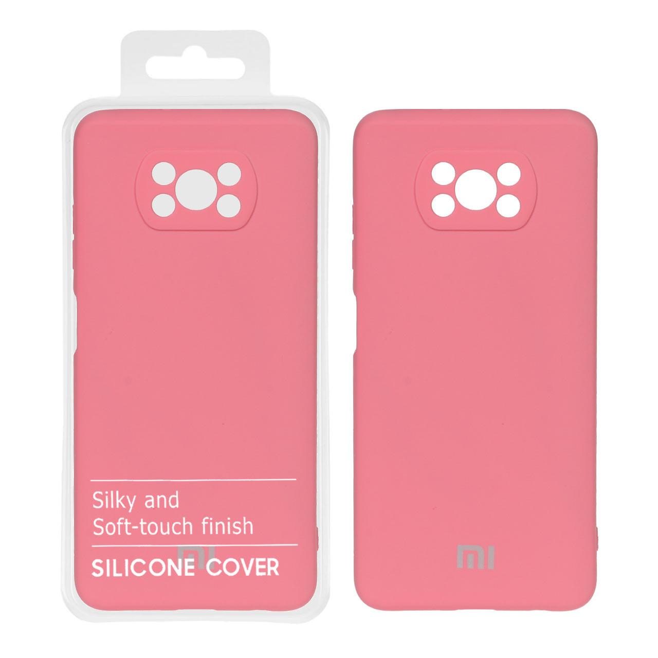 قاب نیو سیلیکون شیائومی PocoX3 صورتی روشن