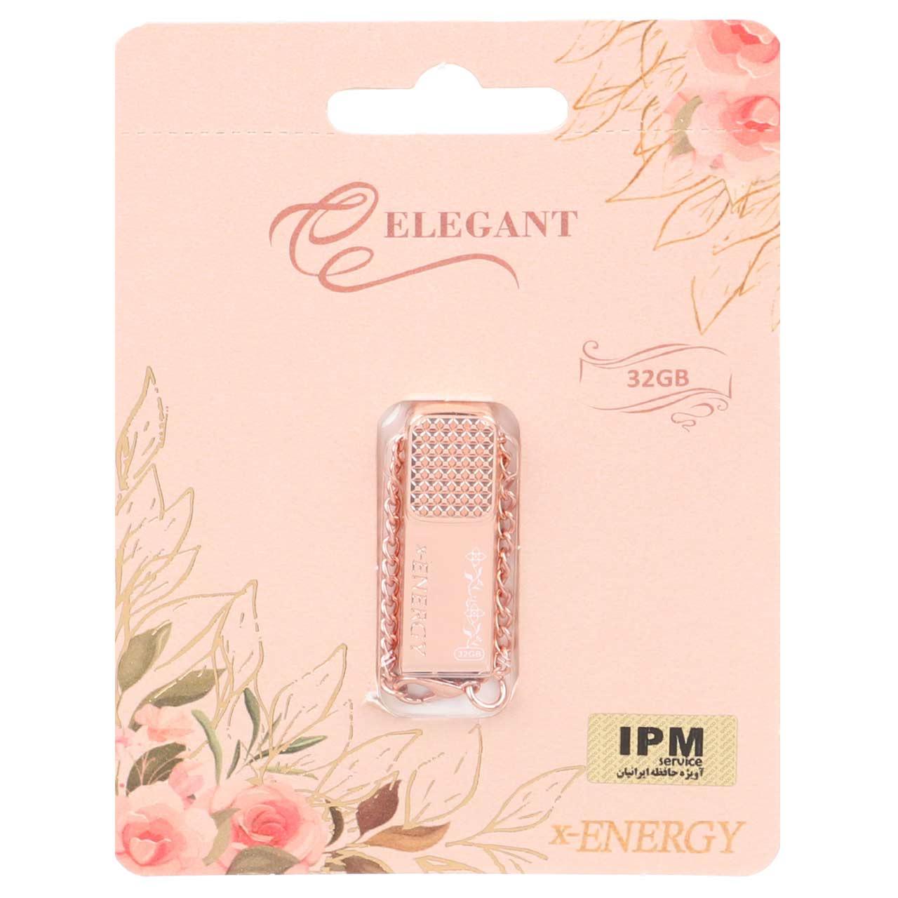 فلش 32GB USB2 X-ENERGY ELEGANT رزگلد
