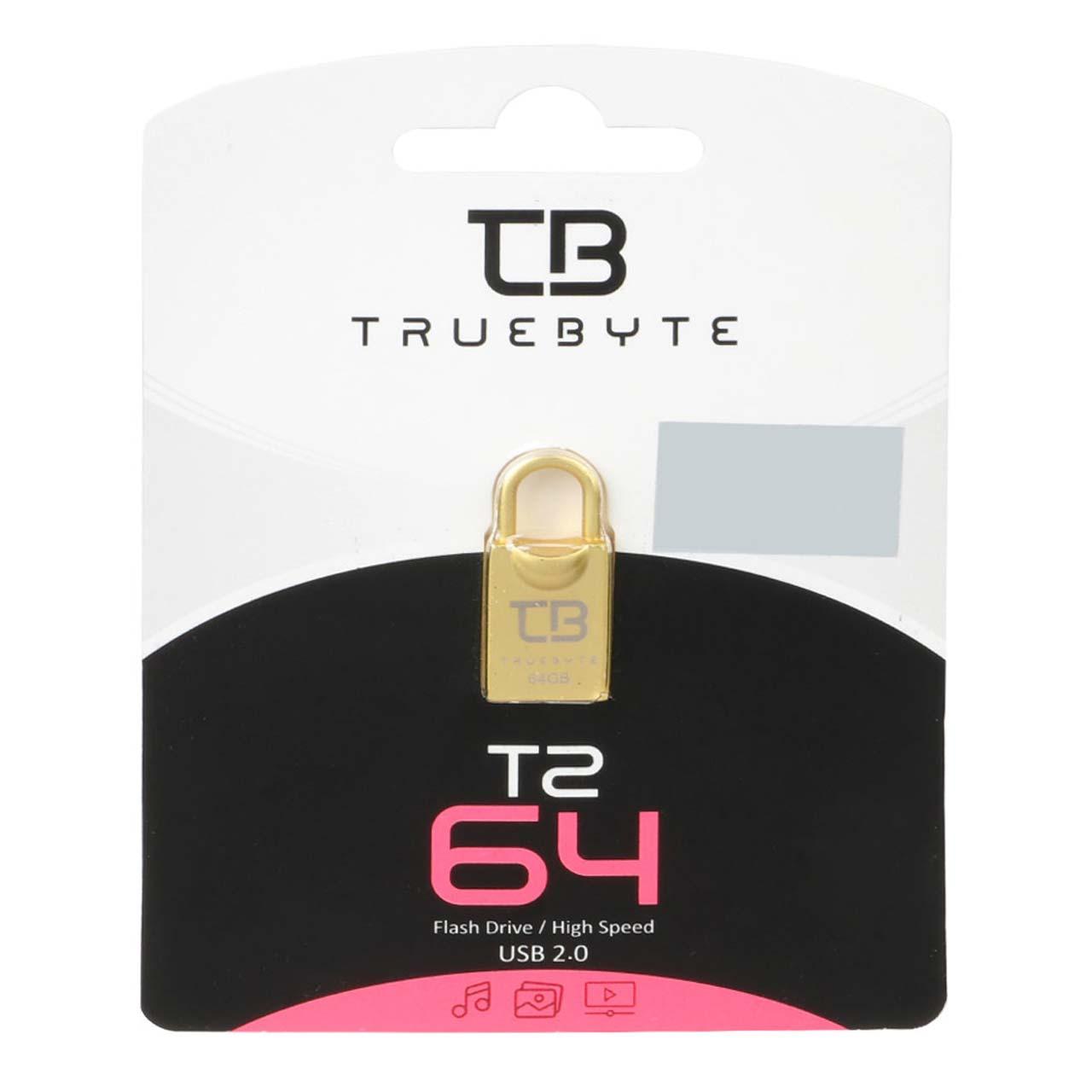 فلش 64GB USB2 TRUEBYTE T2 طلایی