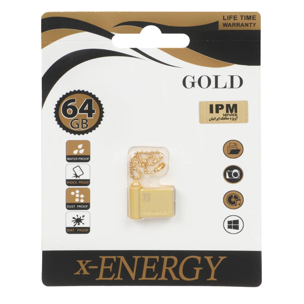 فلش 64GB USB2 X-ENERGY Gold