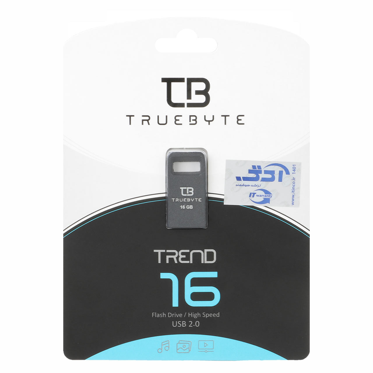 فلش 16GB USB2 TRUEBYTE TREND مشکی