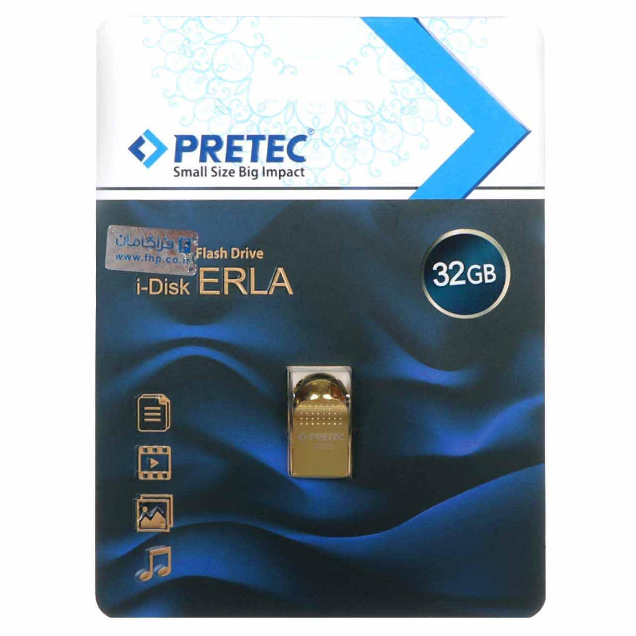 فلش 32GB USB2 Pretec Erla طلایی