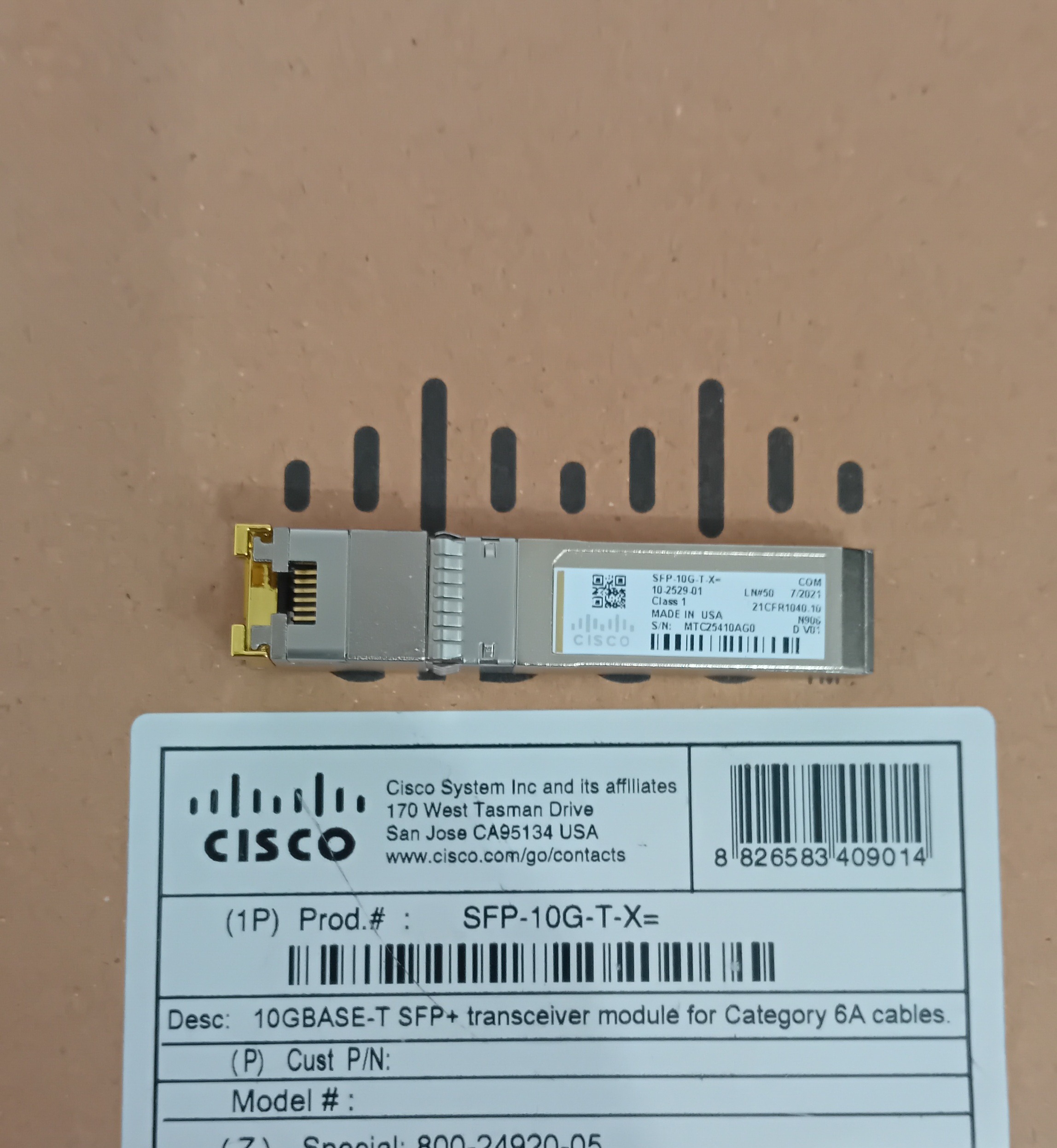 ماژول فیبر نوری سیسکو SFP-10G-TX