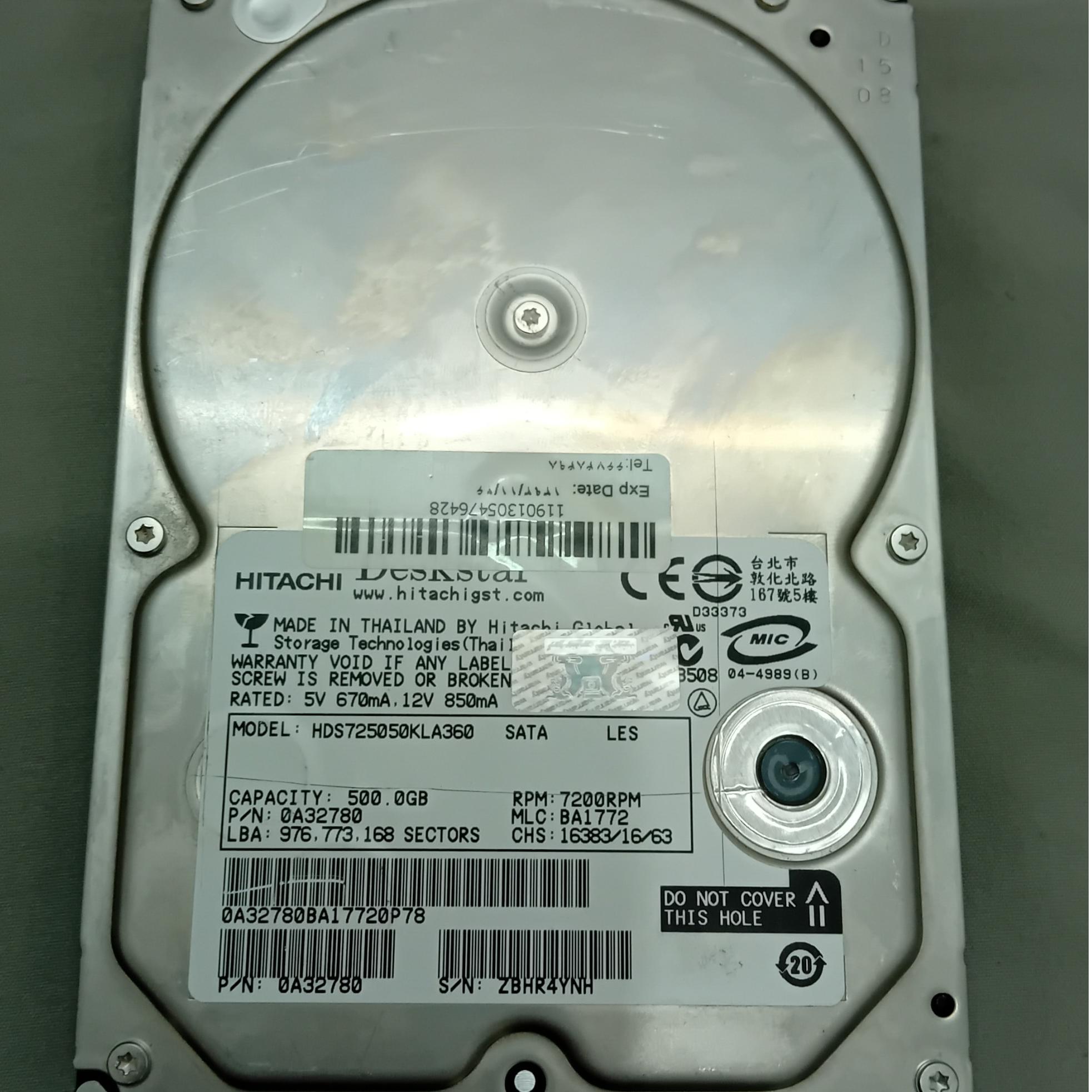 هارد 500 گیگ hitachi HDS725050KLA360