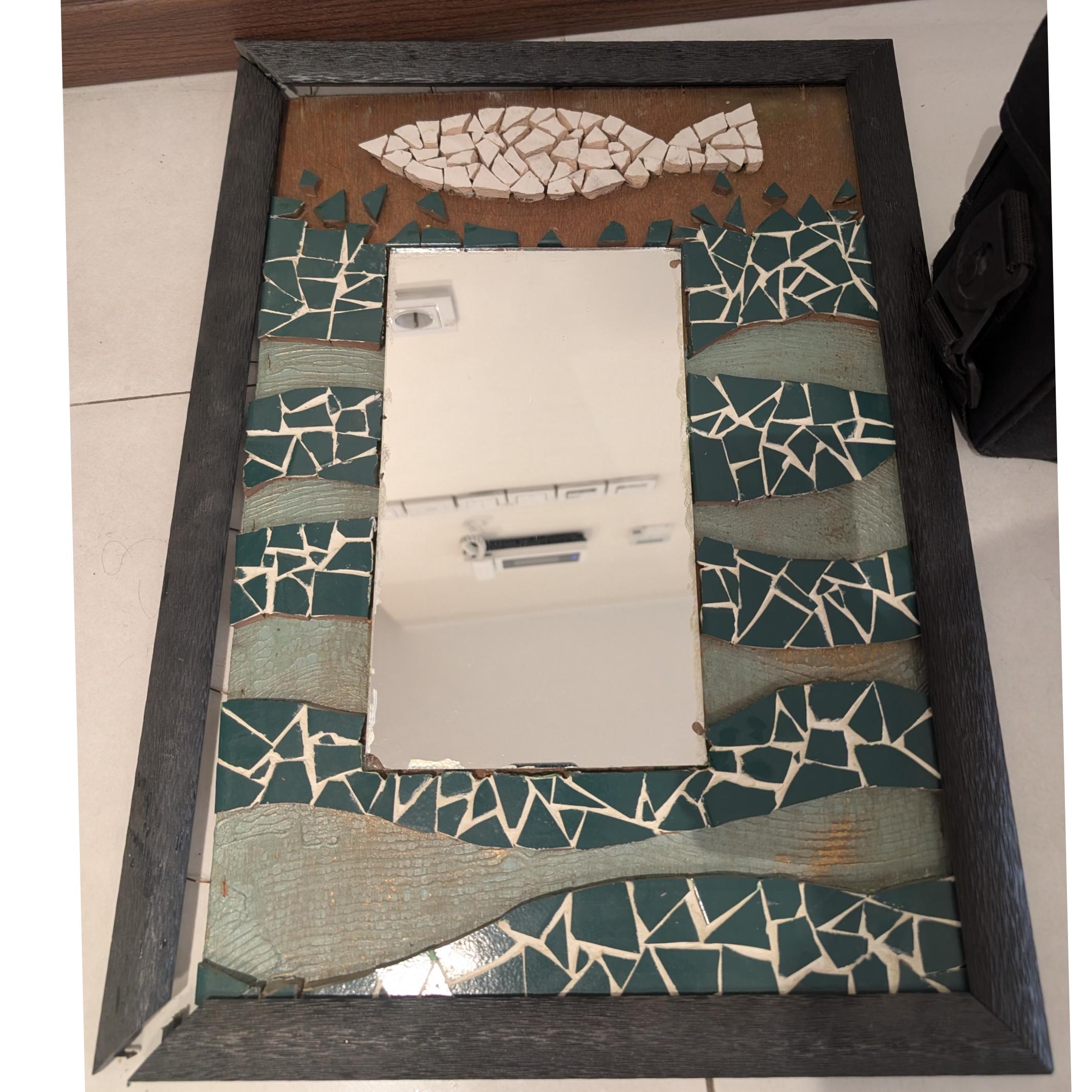 تابلو آینه دست ساز طرح ماهی