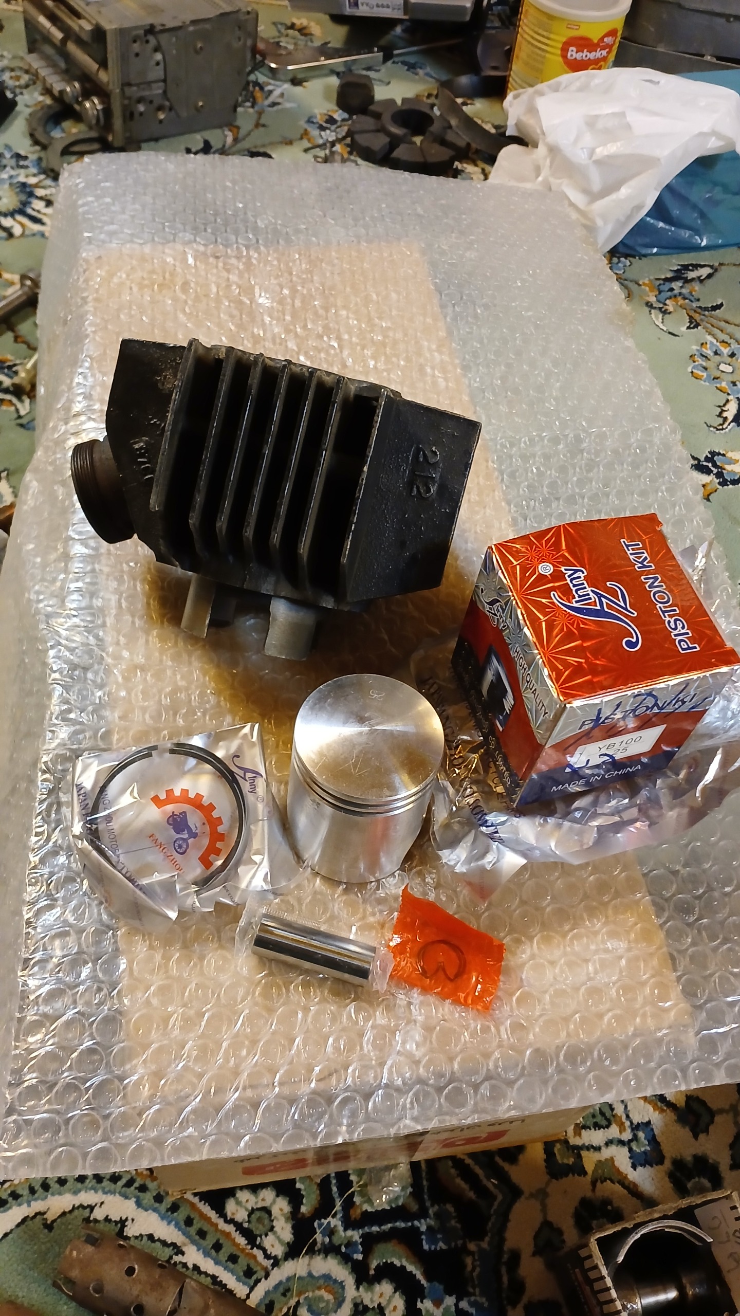 سیلندر رینگ پیستون یاماها 100 پلاتین ژاپن شماره 25