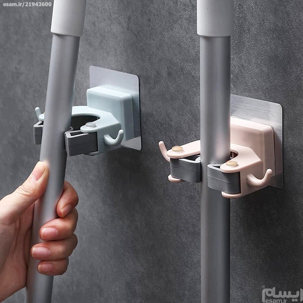 نگهدارنده تی و جارو دیواری بسته 2 عددی