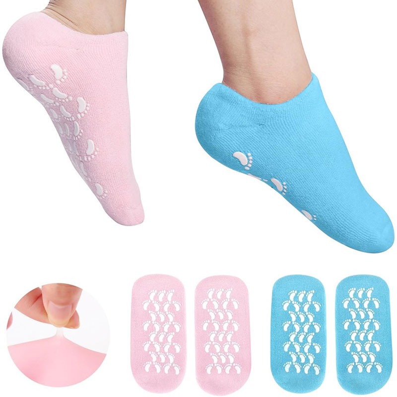 جوراب سیلیکونی مراقبت و ضد ترک پا Spa Gel Socks