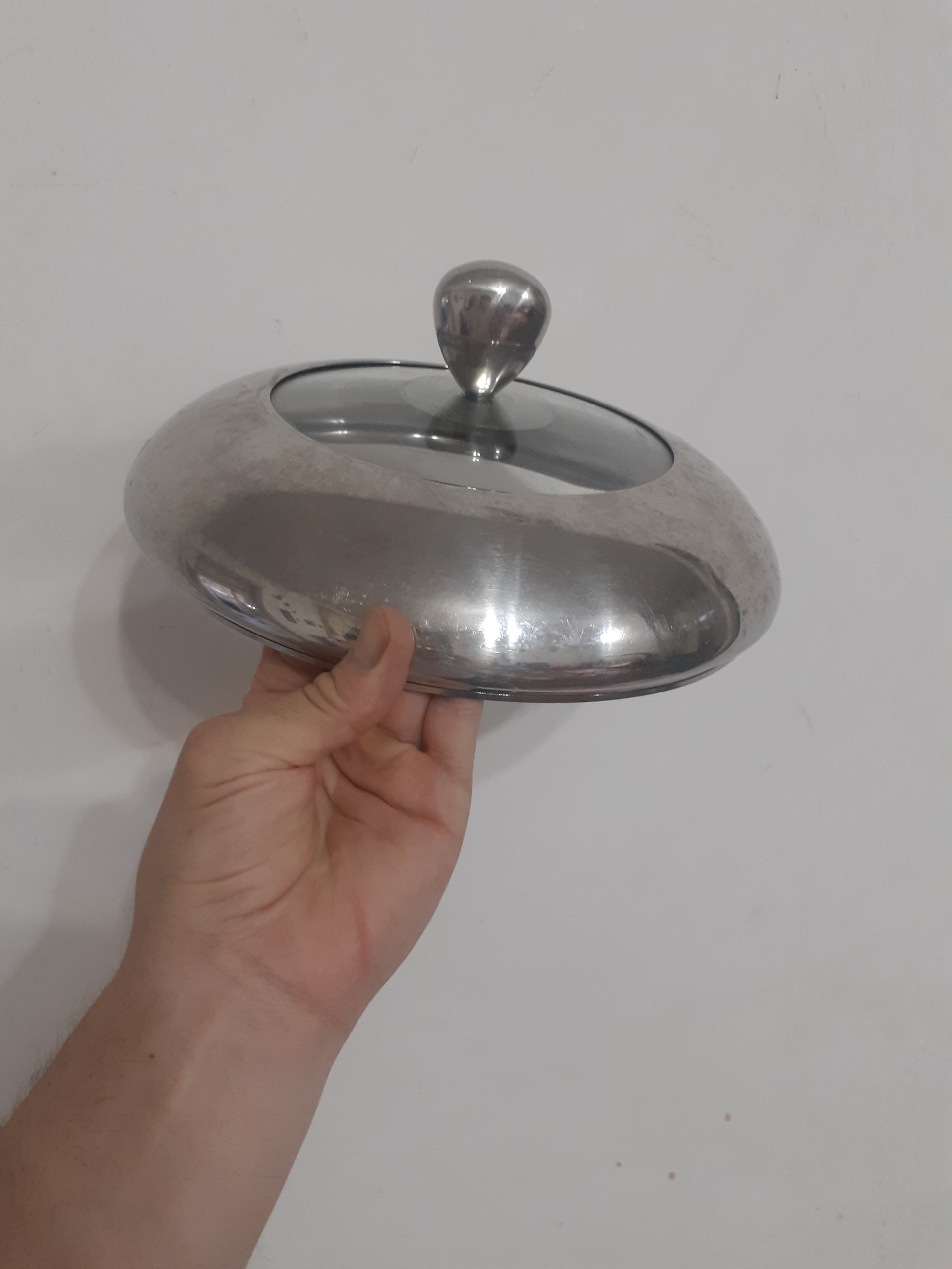 درب استیل شیشه ای دسته دربشم استیل $131