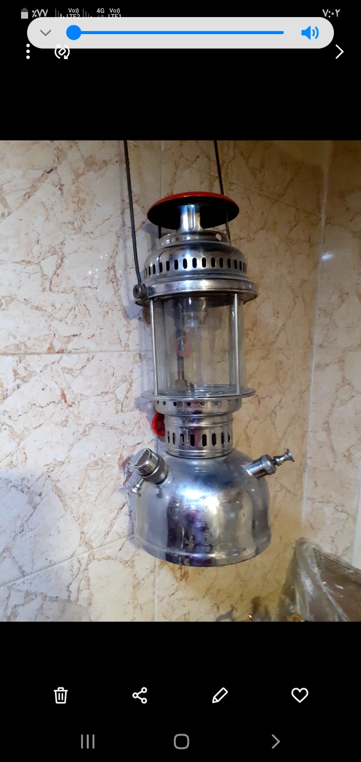 چراغ زنبوری روکش نیکل تمام برنجی