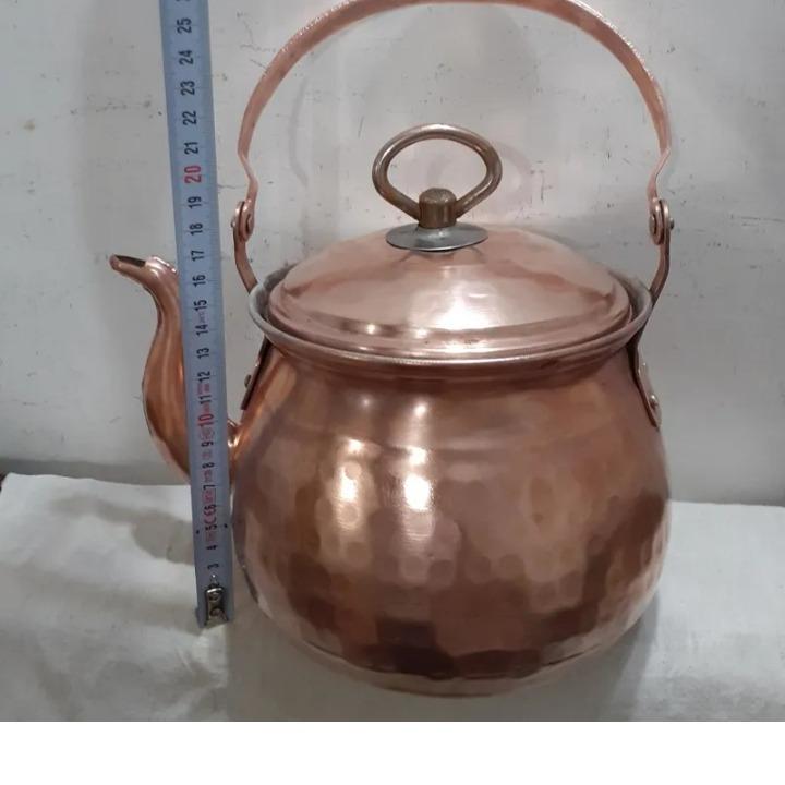 کتری مسی دستساز بسیار تمیز  3 لیتری