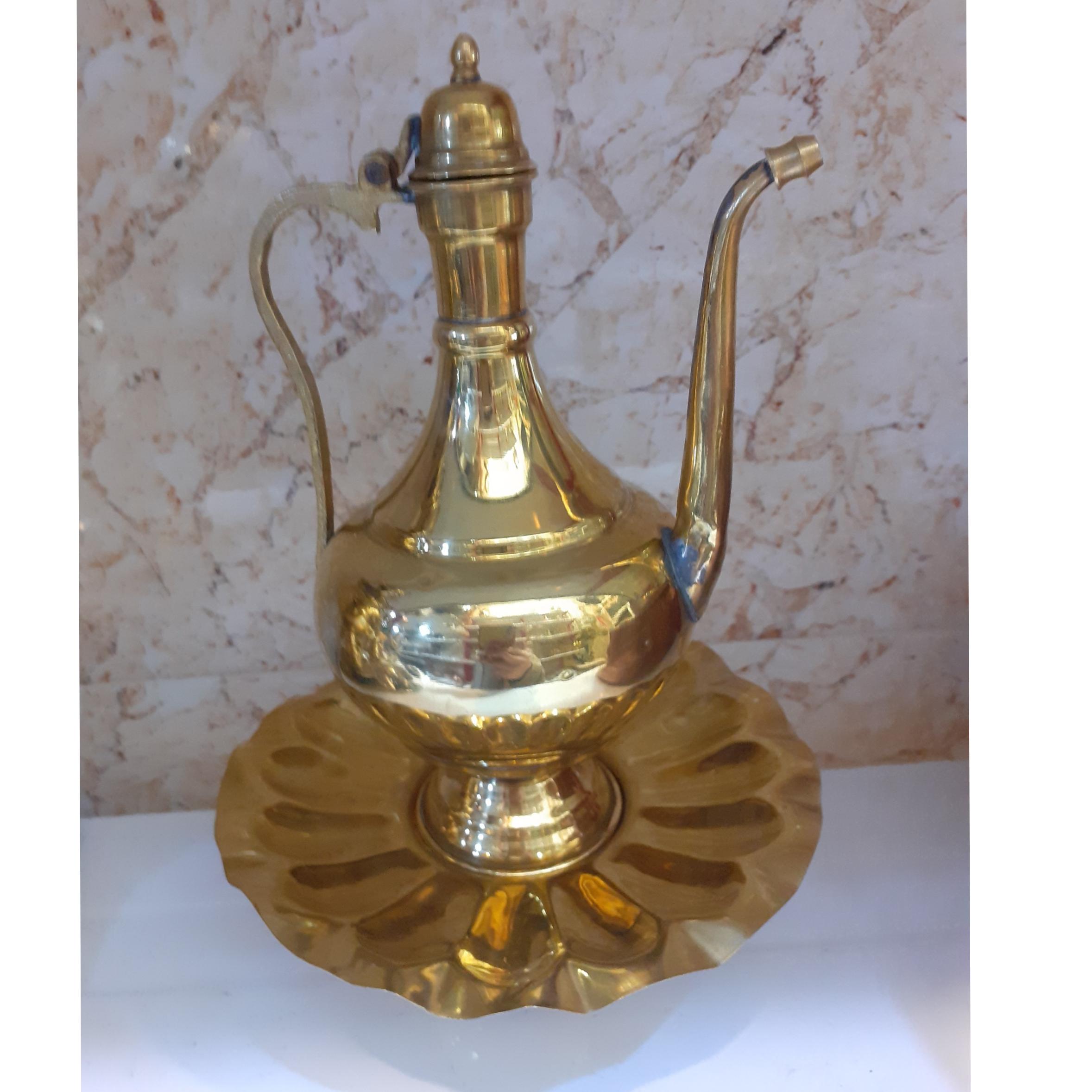 آفتابه لگن نقلی  تمام برنجی دکوری زیبا