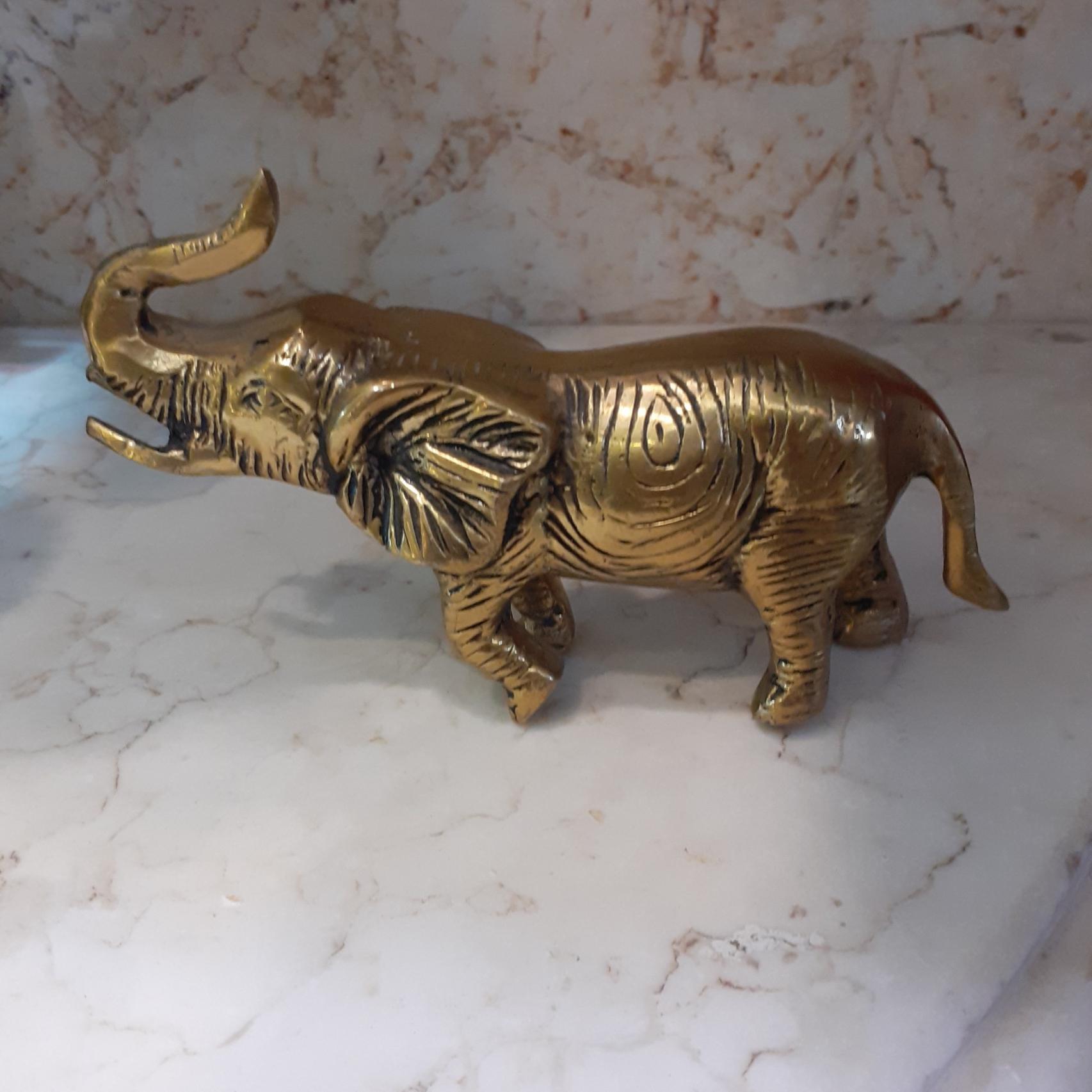 فیل تمام برنجی زیبا دکوری