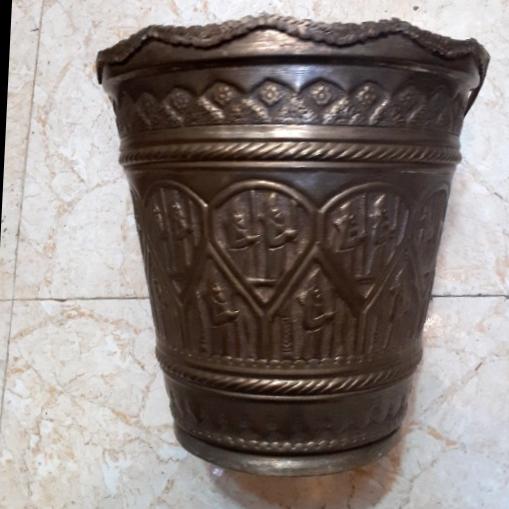 سطل برنجی 1/450 کیلو قابل استفاده و دکوری