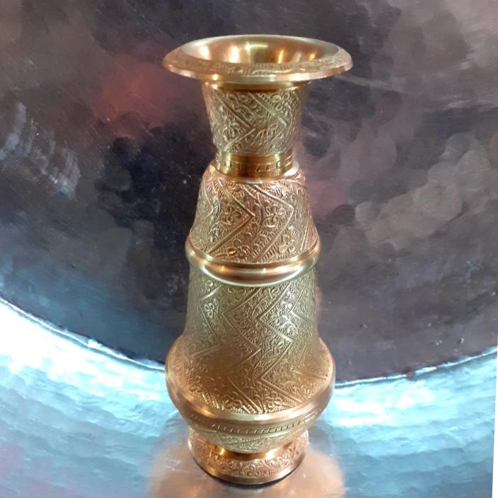 گلدان خارجی 2 تیکه باز میشه تمام برنجی ضخیم خاص