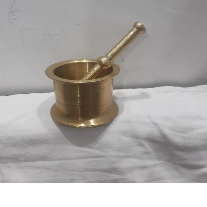 هاون برنجی تقریبا 1/100 کیلوگرمی نوی نو $65
