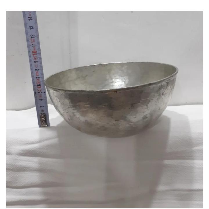 کاسه مسی قدیمی دوره پهلوی دستساز چکشی