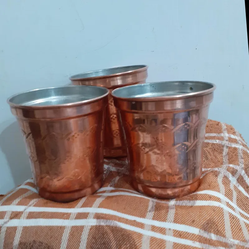 حراج پک3 تایی لیوان بزرگ مسی دونه ای 600 هزار