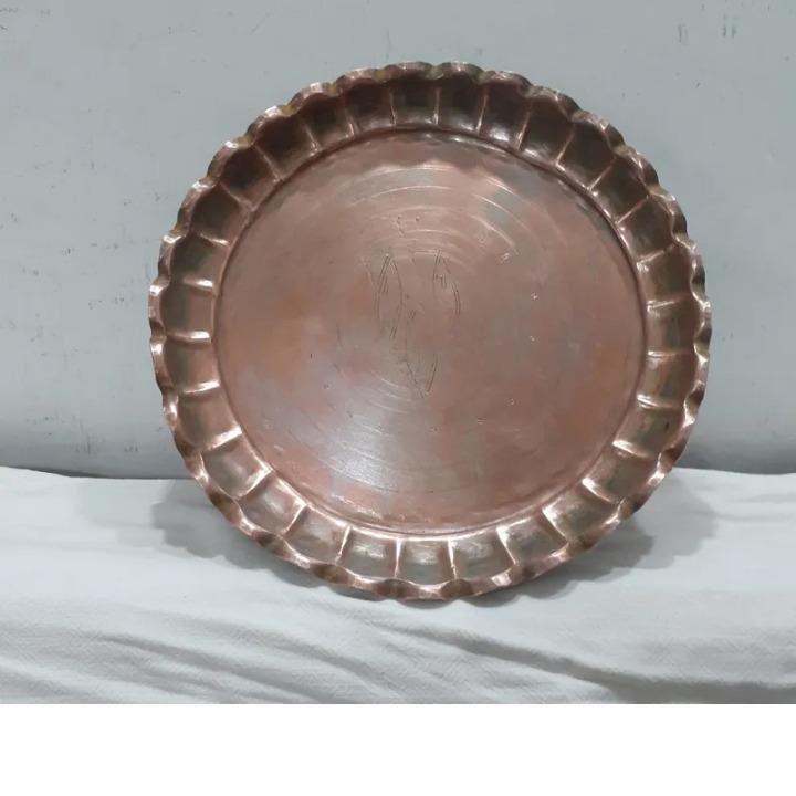 مجمع مسی انگشتی 22 سانت دستساز قدیمی