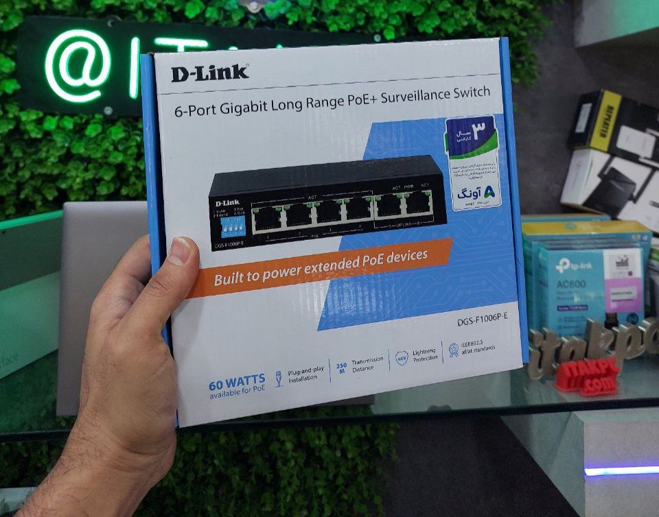سویچ 6 پورت POE مارک Dlink